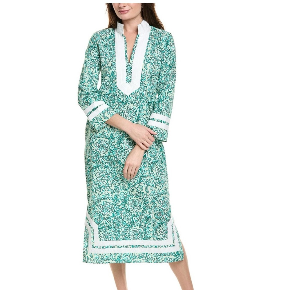 Sail to Sable Green and White Maxi Dress